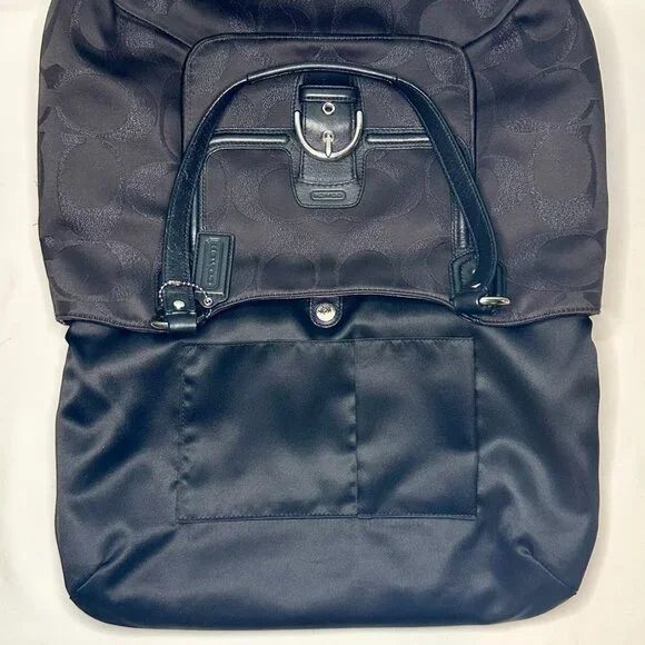 SOLD NWT COACH Campbell Belle Signature Lurex Carryall Shoulder Tote Black 26246 - Picture 12 of 16